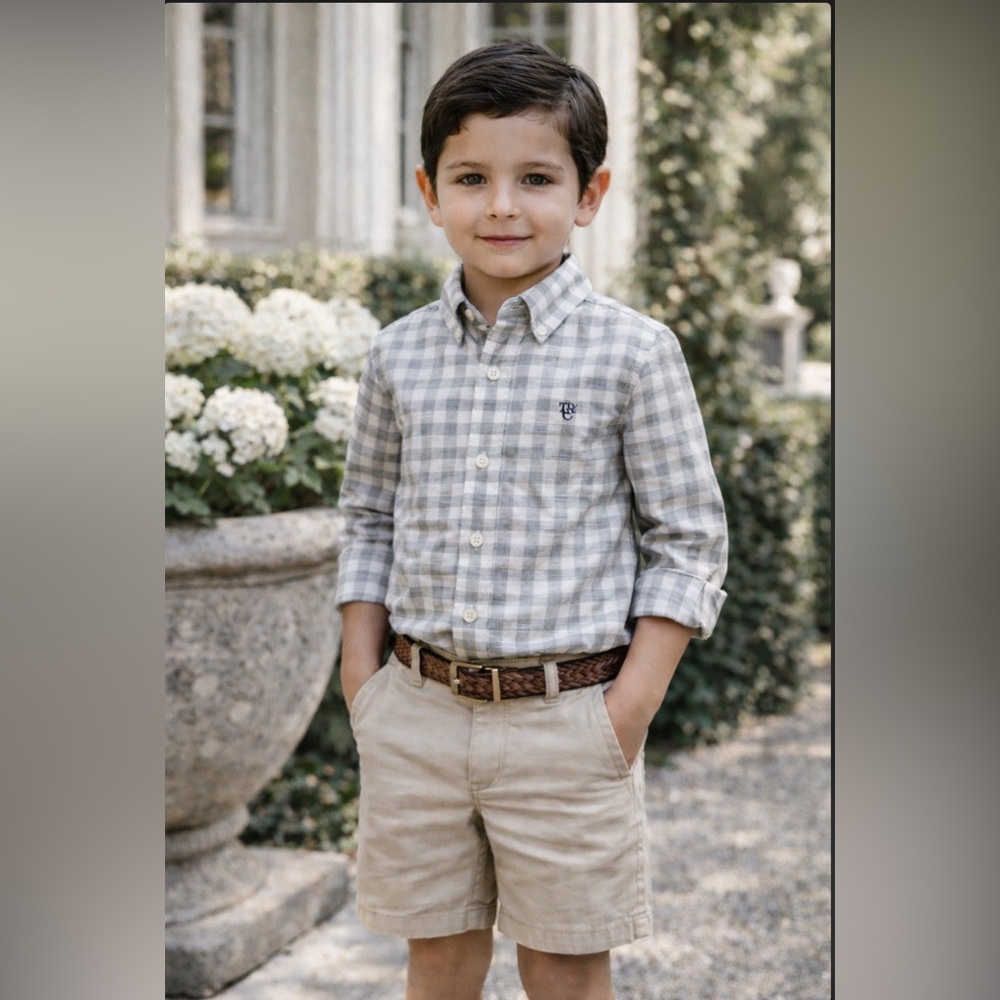 Tartine et Chocolat French Gingham Button-Down | Size 4A‎ Quiet Luxury Kids - Picture 2 of 9